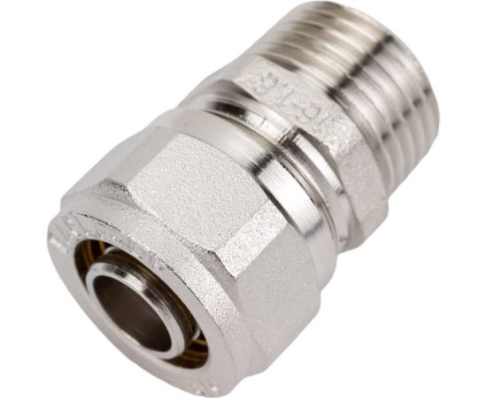 Прямой соединитель BYR PEX Н.Р. 1/2"" х 16 (1.8) для подключения приборов, никель 1080 – изображение 2