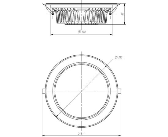 Светодиодный светильник даунлайт ЭРА SDL-10-90-40K-W35 встраиваемый круглый 35Вт 4000K 3150лм D225x65, Б0049712 – изображение 2