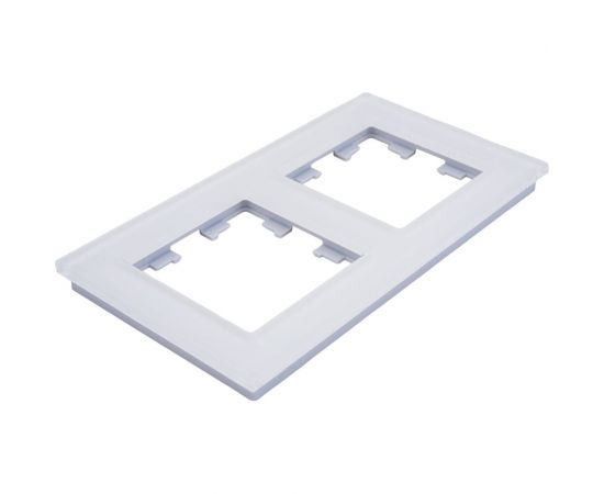 2-местная рамка Schneider Electric AtlasDesign Nature матовое стекло, белая SchE ATN330102 – изображение 2