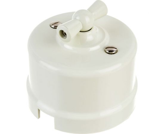 Выключатель Bironi 1кл., пластик, цвет Слоновая кость B1-200-211 – изображение 2