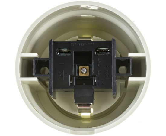 Розетка BIRONI Пластик Слоновая кость, с заземлением B1-101-211 – изображение 3