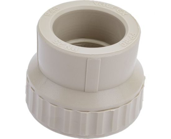 Муфта комбинированная под ключ с внутренней резьбой VALFEX PP-R серая, 40 мм х1 1/4"" 10134040Г 127-0365 – изображение 3
