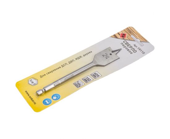 Сверло перовое (24х152 мм) по дереву Энкор 19110 – изображение 3