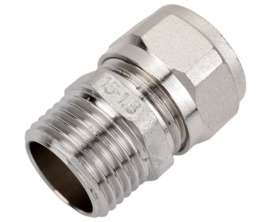 Прямой соединитель BYR PEX Н.Р. 1/2"" х 16 (1.8) для подключения приборов, никель 1080 – изображение 3