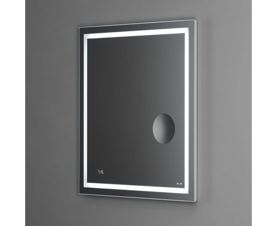 Универсальное зеркало AM.PM с контурной Led-подсветкой, часами и косметическим зеркалом M91AMOX0653WG – изображение 4