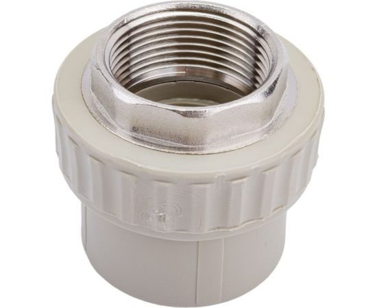 Муфта комбинированная под ключ с внутренней резьбой VALFEX PP-R серая, 40 мм х1 1/4"" 10134040Г 127-0365 – изображение 4