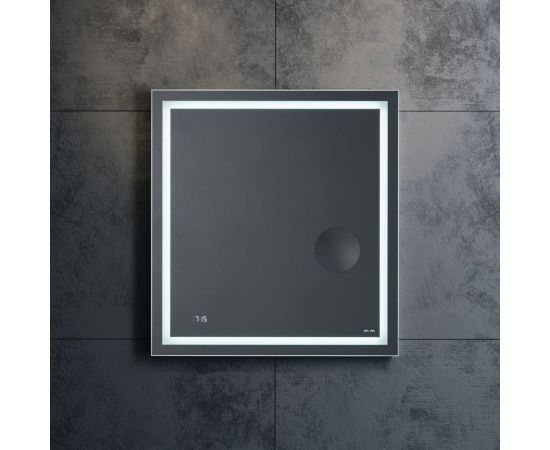 Универсальное зеркало AM.PM с контурной Led-подсветкой, часами и косметическим зеркалом M91AMOX0653WG – изображение 5