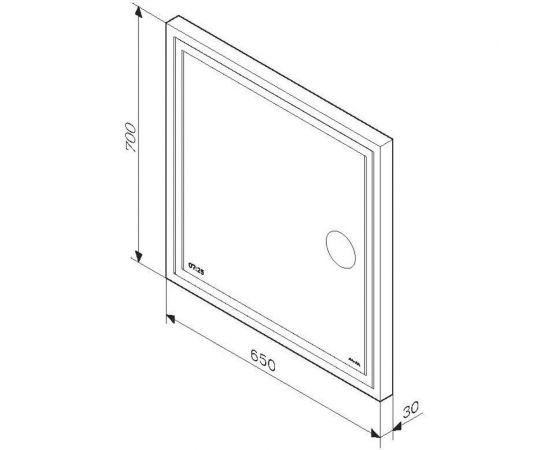Универсальное зеркало AM.PM с контурной Led-подсветкой, часами и косметическим зеркалом M91AMOX0653WG – изображение 7