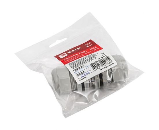 Сальник EKF PG21 IP54 (2 шт) d отверстия 28 мм / d проводника 13-18 мм plc-pg-21-2-r – изображение 8