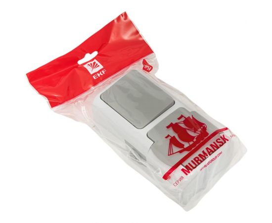 Блок: розетка 1-м 16А с заземлением, с крышкой + 1-кл выключатель EKF Мурманск, IP54, серый SQ EFRV16-050-30-540 – изображение 9