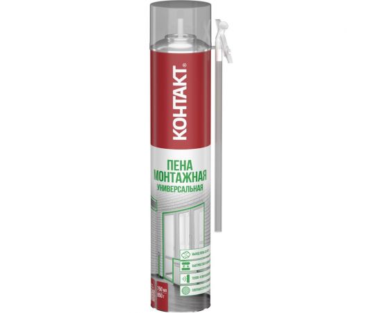 Пена монтажная бытовая универсальная КОНТАКТ 750 мл/850 гр 25164 