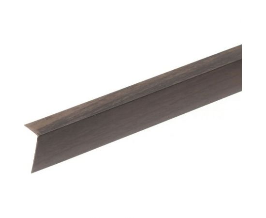 Арочный угол ПВХ ПилотПро орех темный, 20x10 мм, 2,7м 13828 