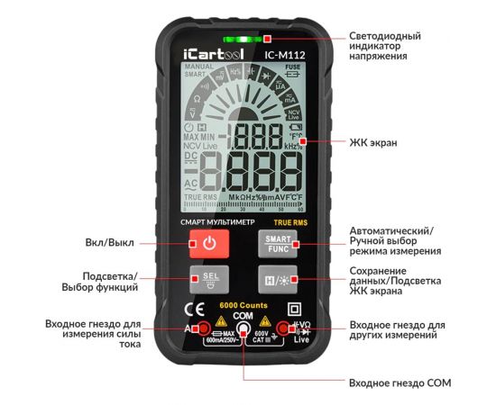 Смарт мультиметр iCarTool IC-M112 – изображение 2