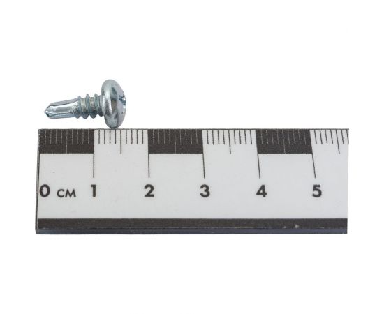 Саморез ЦКИ DIN 7504-M, JP81, 4.8х13 сверлоконечный, Ц, Ph2, уп. 500 шт. 64891 – изображение 2