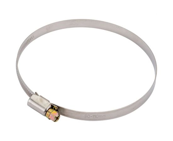 Червячный хомут РОССНА 90х110 мм 4 3/8"" нержавеющая сталь, винт, 5 шт. Р860718 DIY – изображение 2