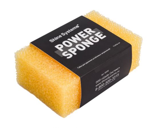 Губка для удаления устойчивых загрязнений Shine systems Power Sponge SS586 – изображение 2
