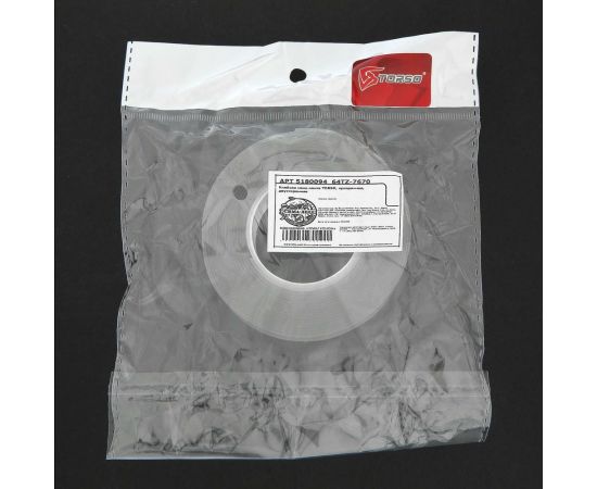 Прозрачная, двусторонняя, акриловая клейкая нано лента TORSO 25 мм х 3 м 5180094 – изображение 3