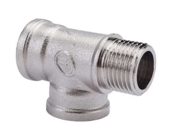 Тройник DOUBLE-LIN резьбовой латунный вр/вр/нр - 1/2" LL6121 (1/2") – изображение 3