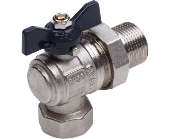 Шаровой кран со сгоном AQUALINK угловой, вн-нар 1/2 LU B бабочка 1171 – изображение 3