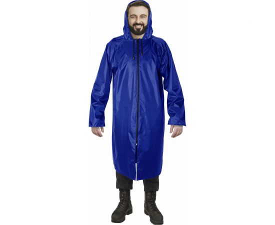 Многоразовый плащ-дождевик на молнии с ПВХ покрытием Грандмастер синий, р.52-54, рост 170-176 610866 – изображение 3