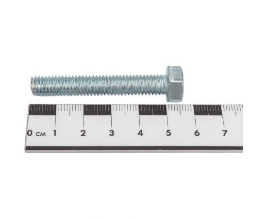 Болт МЕТАЛЛСЕРВИС М8x50 DIN 933, с полной резьбой, оцинк., 40 шт. 1240741 – изображение 4