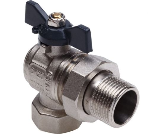 Шаровой кран со сгоном AQUALINK угловой, вн-нар 1/2 LU B бабочка 1171 – изображение 4