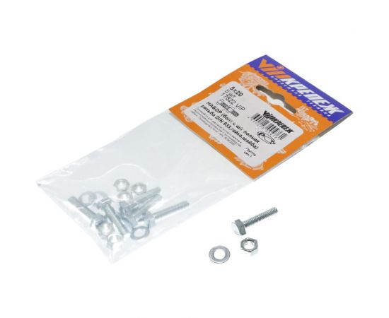 Болт с ш/г vipкрепеж набор, полная резьба, din 933, 5x20, 5 шт. 17822 VIP – изображение 4