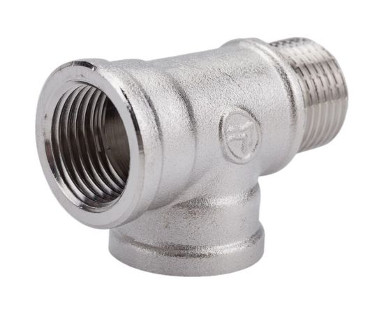 Тройник DOUBLE-LIN резьбовой латунный вр/вр/нр - 1/2" LL6121 (1/2") – изображение 5