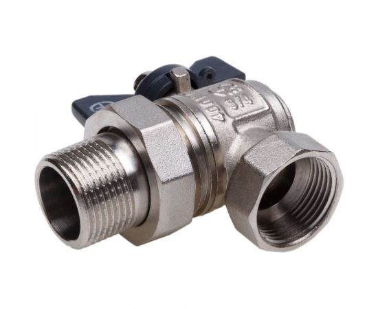 Шаровой кран со сгоном AQUALINK угловой, вн-нар 1/2 LU B бабочка 1171 – изображение 6