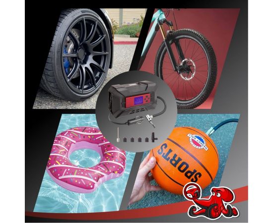 Компрессор DSV Smart, дисп. с софттач, пластик, LED фонарь 30 л/мин 12В цифр. маном., 218200 – изображение 6