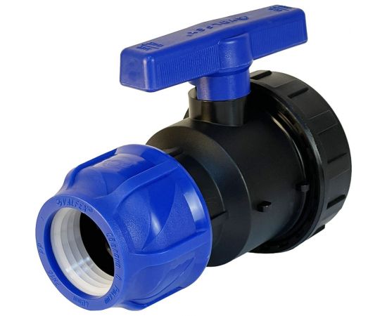 Шаровой кран VALFEX ПНД компрессионный цанга - внутренняя резьба, разборный 40x1 1/4"" 1210012540114 