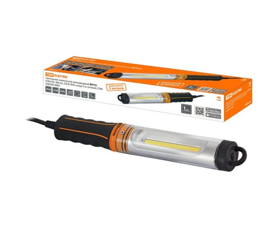 Переносной светодиодный светильник TDM фп10, cob 6 вт, 360 лм, 230 в, ip65, шнур 5 м, сетевой SQ0306-0009 