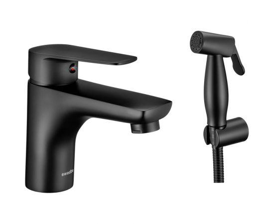 Смеситель для раковины Swedbe Mars однорычажный, с гигиеническим душем 1760B 