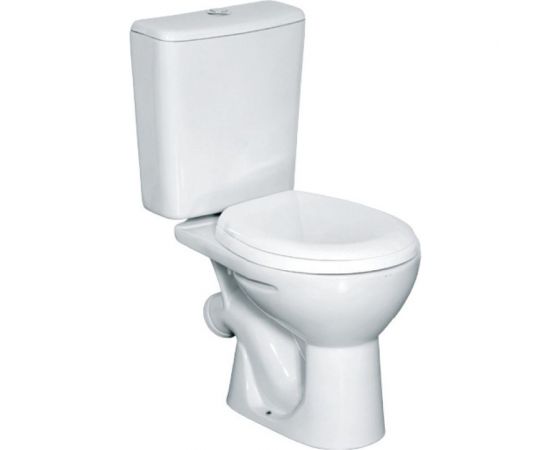 Унитаз-компакт Santeri Орион, косой выпуск, 1-режим, сиденье полипропиленовое, Воротынск 412327 