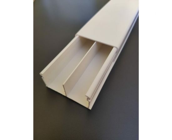 Кабельный канал SPL 40x20x2000мм с перегородкой, белый, 20 шт. 040011S 