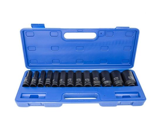 Набор головок ударных глубоких 13 предметов, 1/2""DR, в кейсе F-4131-5MPB Forsage 50991 