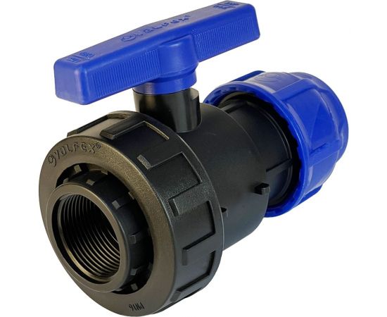 Шаровой кран VALFEX ПНД компрессионный цанга - внутренняя резьба, разборный 40x1 1/4"" 1210012540114 – изображение 2