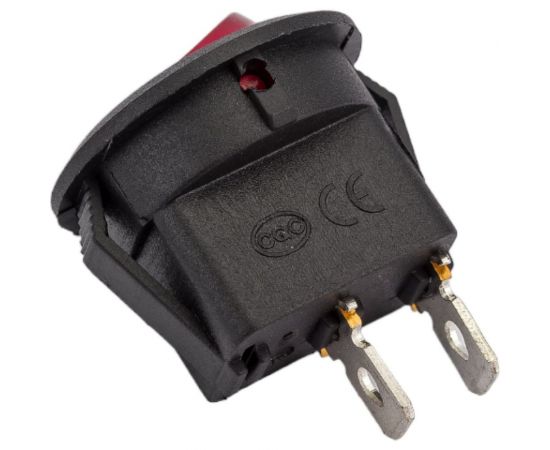 Круглая клавиша Nord-Yada 250V 6А красная (2контакта) ON-OFF (2шт в упаковке) 905483 – изображение 2