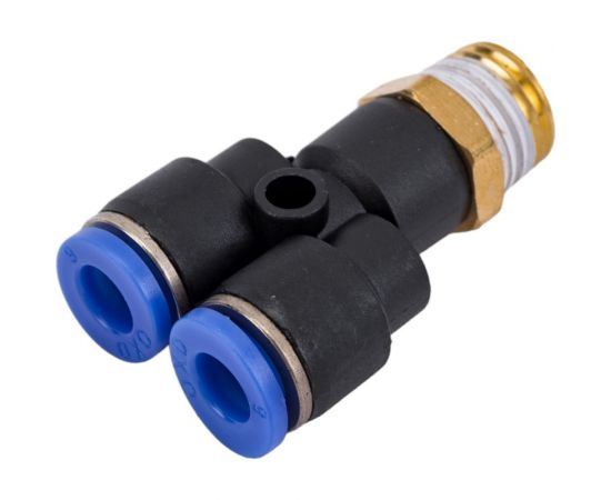Фитинг цанговый Y-образный трубка 6 мм, внешняя резьба 1/4"" Pegas pneumatic 5703 – изображение 2