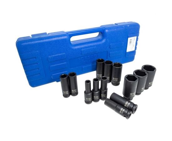 Набор головок ударных глубоких 13 предметов, 1/2""DR, в кейсе F-4131-5MPB Forsage 50991 – изображение 3
