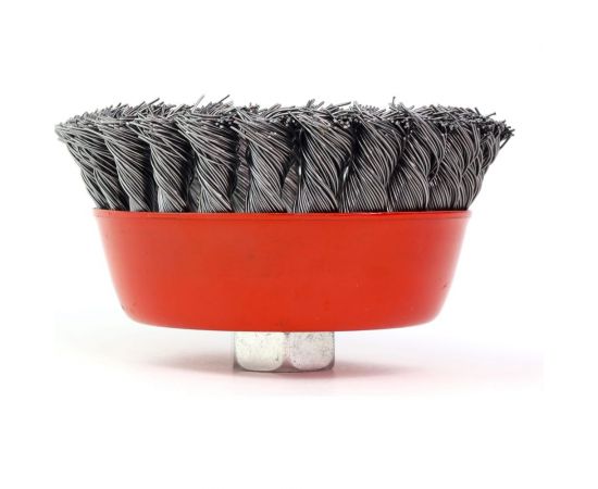 Щетка чашечная 9-102 100 мм, M14, ворс жгутовая сталь 0.50 мм для УШМ ОСБОРН FW-AST4 – изображение 3