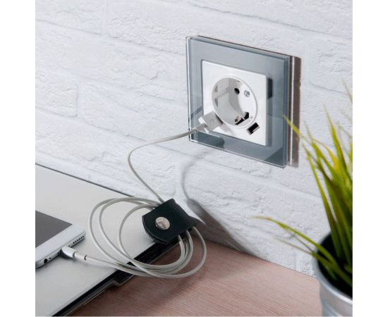 Рамка WERKEL, W0011115 на 1 пост Favorit серый, стекло a050965 – изображение 3