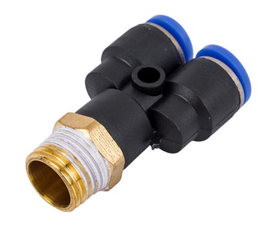 Фитинг цанговый Y-образный трубка 6 мм, внешняя резьба 1/4"" Pegas pneumatic 5703 – изображение 3