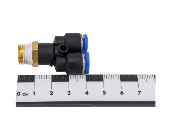 Фитинг цанговый Y-образный трубка 6 мм, внешняя резьба 1/4"" Pegas pneumatic 5703 – изображение 4