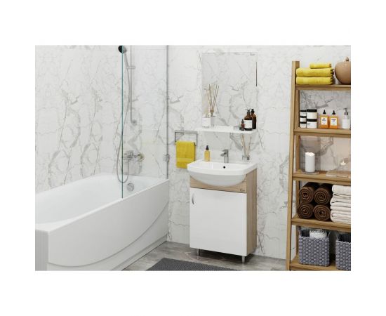 Комплект Onika ЭКО 52 дуб сонома (3в1: тумба+раковина+зеркало) 105204 – изображение 5