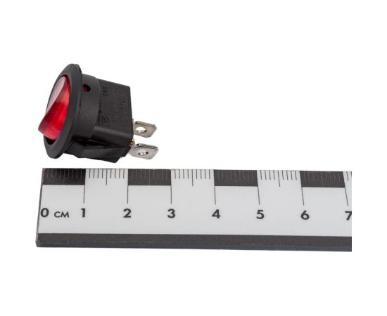 Круглая клавиша Nord-Yada 250V 6А красная (2контакта) ON-OFF (2шт в упаковке) 905483 – изображение 5