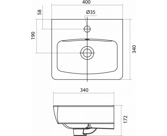 Умывальник SANTEK 1.WH30.2.183 НЕО 40 см 00000049789 – изображение 5