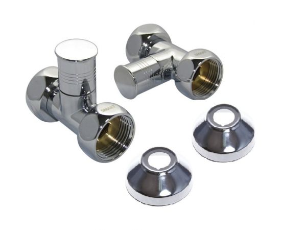 Прямой кран-вентиль SMT ручка колпачок, хром, 3/4х1 г/г, 2 шт 8830SCH0510/2C – изображение 5