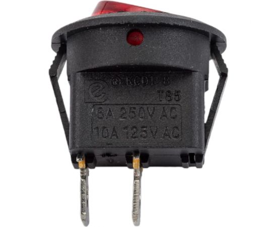 Круглая клавиша Nord-Yada 250V 6А красная (2контакта) ON-OFF (2шт в упаковке) 905483 – изображение 6