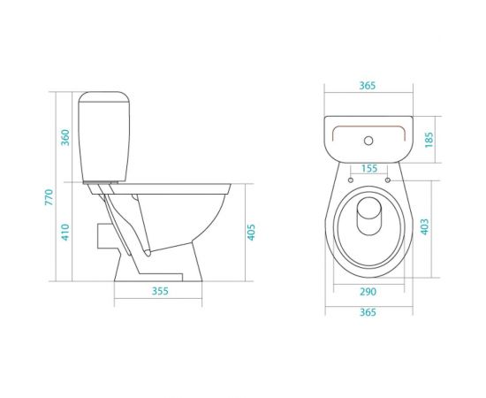 Унитаз-компакт Santek ПАЛЛАДА 1.WH30.2.376, 00000070140 – изображение 7